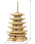 Ξύλινο 3D παζλ Robo Time 275 κομμάτια - Five-storied pagoda - 2t